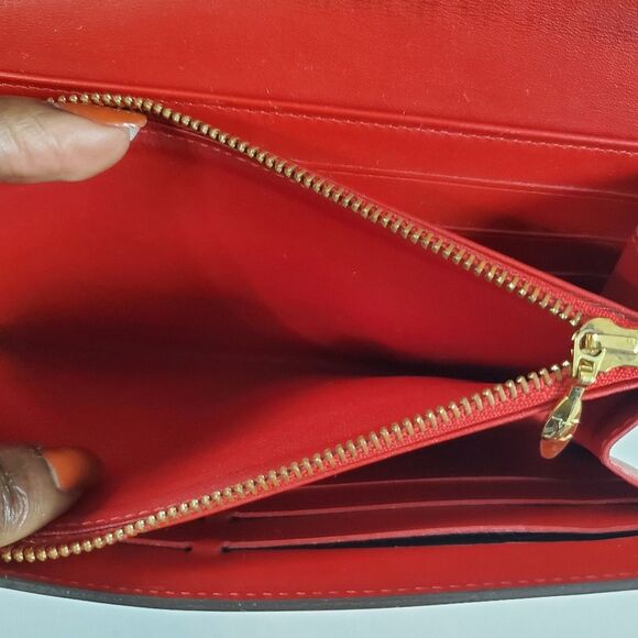LOUIS‎ VUITTON LV Portefeuille Sarah Long Wallet Vernis Sweet Monogram Red - Picture 7 of 14